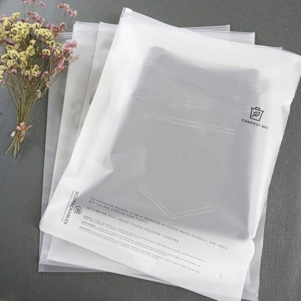 100% Compostable Premium Clothing Bag - EcoPackables