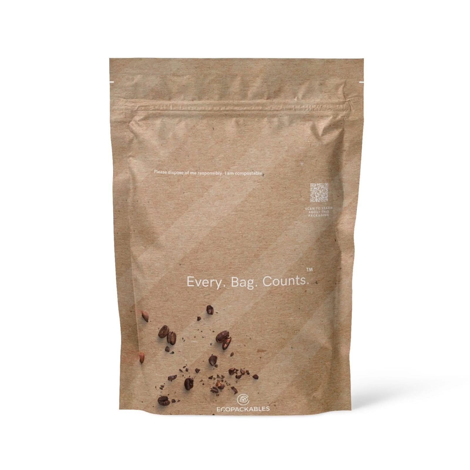 EcoPackables Kraft Paper Stand-Up Pouches - EcoPackables