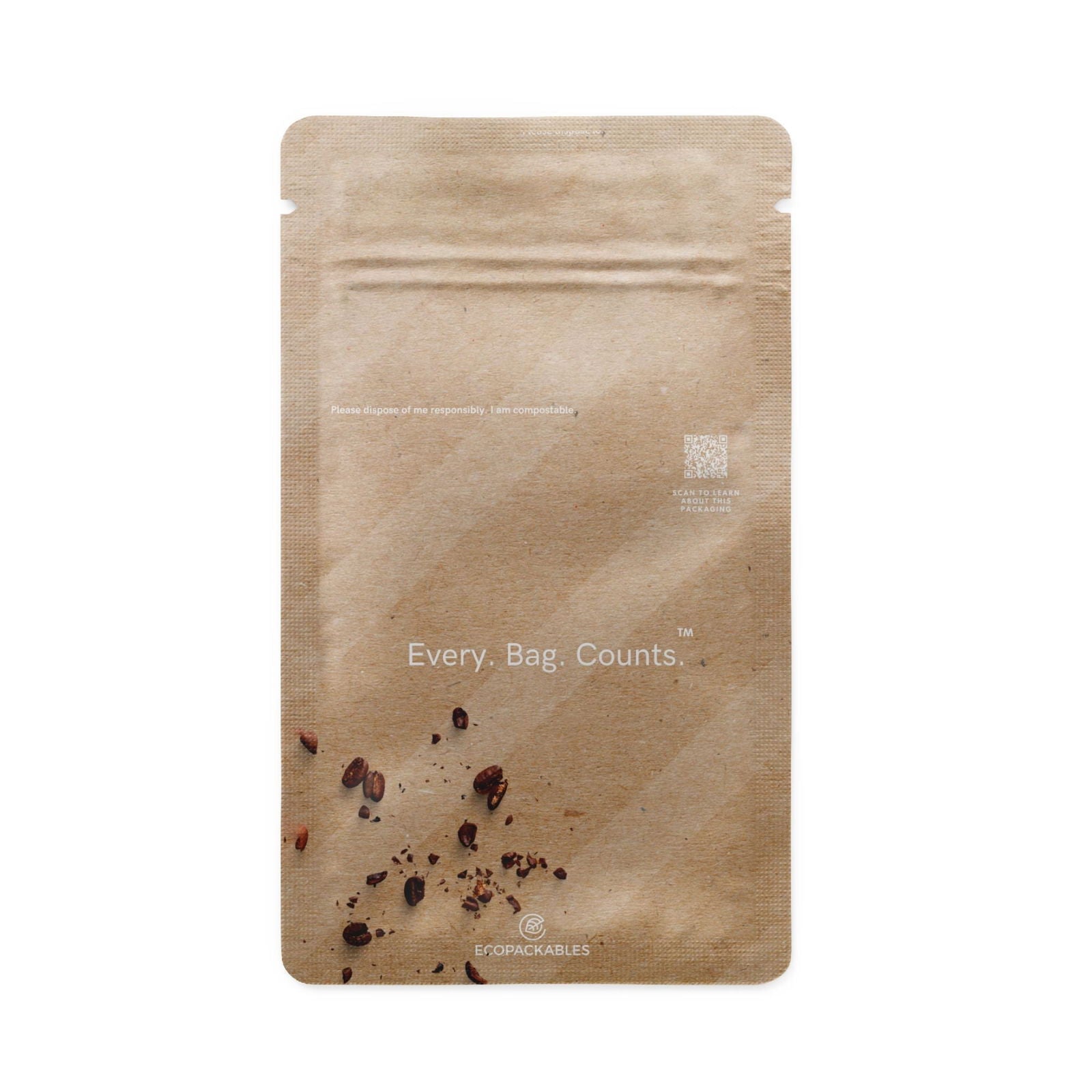 EcoPackables Kraft Exterior Flat Sachet - EcoPackables
