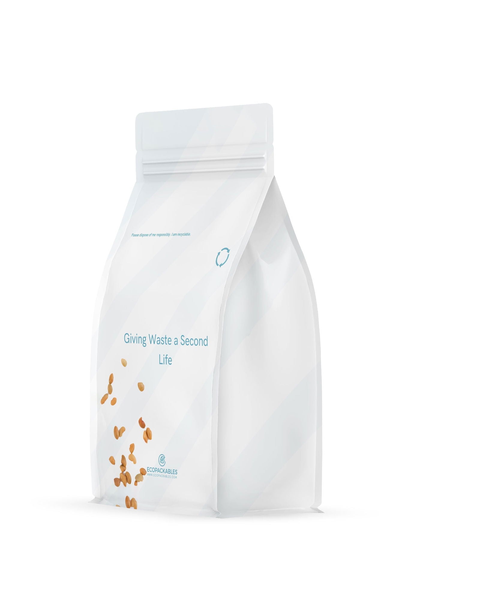 EcoPackables PCR reLaminate™ Flat Bottom Pouch - custom