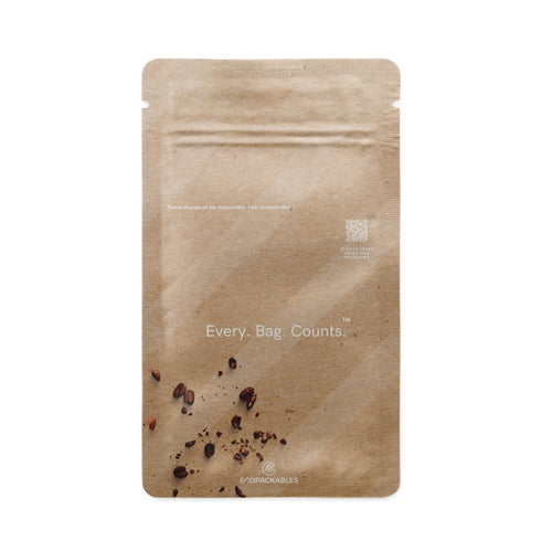 compostable kraft flat pouch free shipping