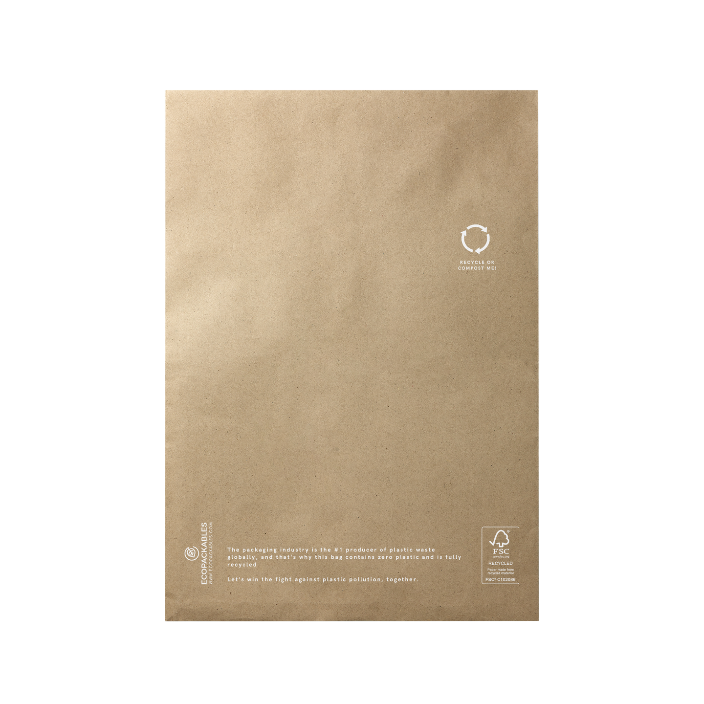 recycled kraft paper mailer free shipping